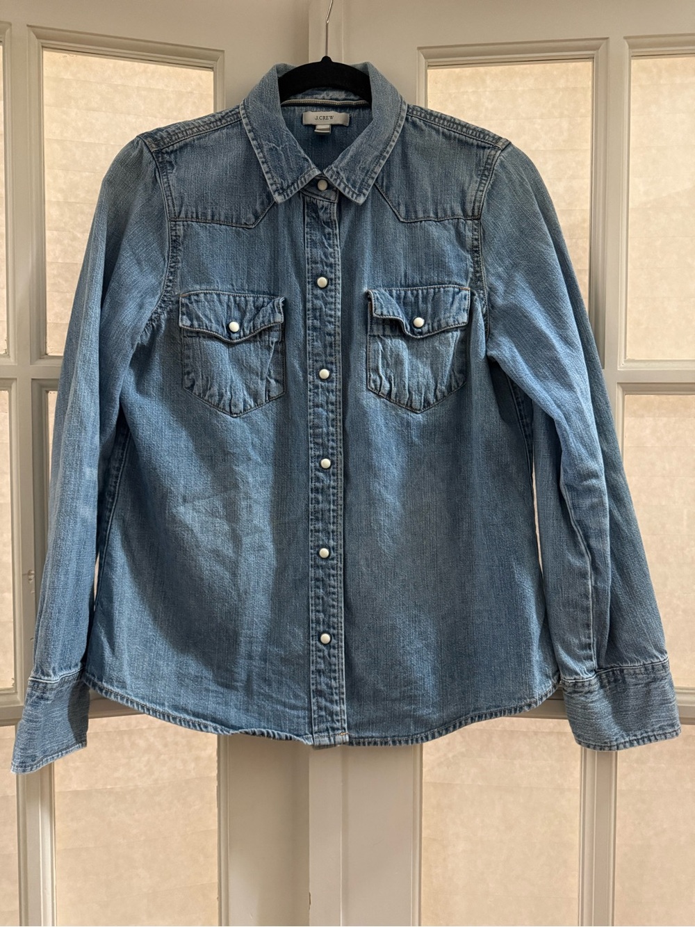 J. Crew Light Blue Denim Button-Down Shirt
